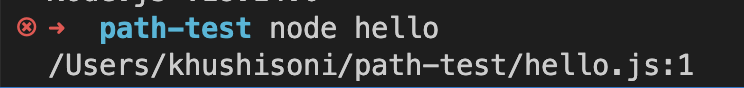 Output of path.dirname()